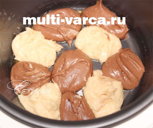 Мармуровий кекс у мультиварці, рецепт із фото